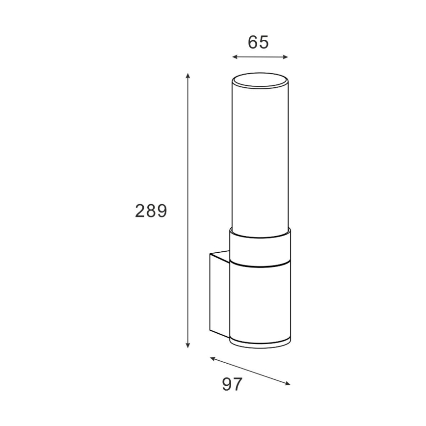 Zuma Line - Candeeiro de parede exterior 1xE27/60W/230V IP54 preto