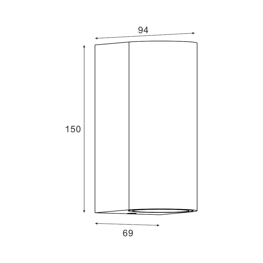 Zuma Line - Iluminação de parede exterior 2xGU10/35W/230V IP44 preto