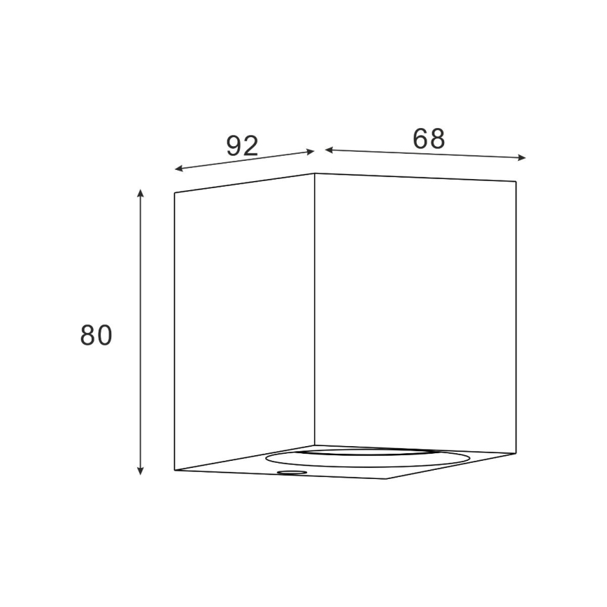 Zuma Line - Iluminação de parede exterior 1xGU10/35W/230V IP44 preto