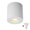 Zuma Line - Spot de casa de banho LED RGBW regulável 1xGU10/6W/230V IP44 branco + comando remoto