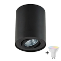 Zuma Line - Spot LED RGBW dimável 1xGU10/4,8W/230V, preto + comando remoto