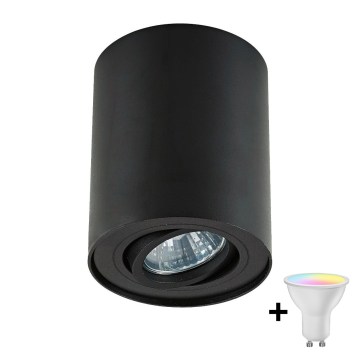 Zuma Line - Spot LED RGBW dimável 1xGU10/4,8W/230V, preto + comando remoto