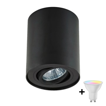 Zuma Line - Spot LED RGBW dimável 1xGU10/6W/230V, preto + comando remoto