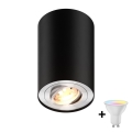 Zuma Line - Spot LED RGBW dimerizável 1xGU10/4,8W/230V preto + controlo remoto