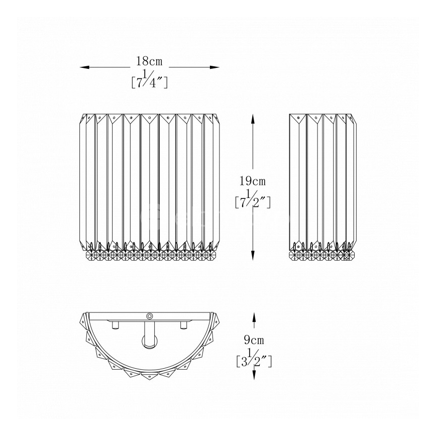 Zuma Line - Iluminação de parede de cristal 1xG9/42W/230V