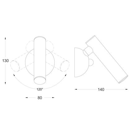 Zuma Line - Foco de parede LED LED/5W/230V