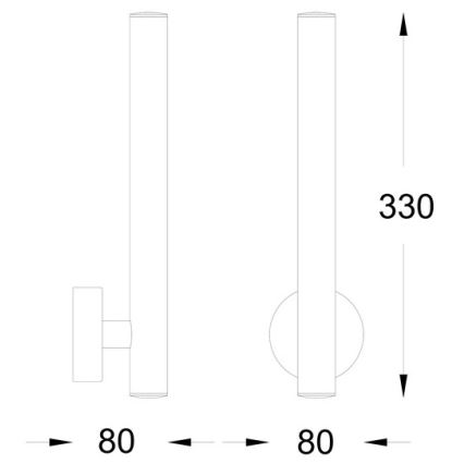 Zuma Line - Iluminação de parede LED 2xLED/5W/230V