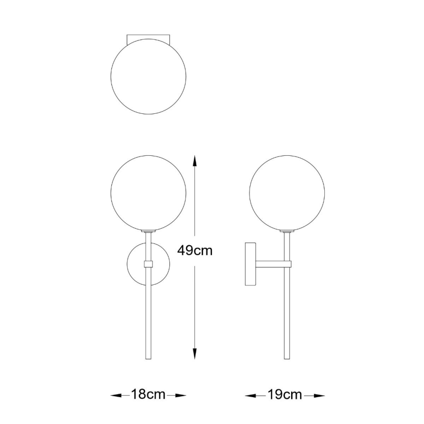 Zuma Line - Aplique de parede 1xG4/2W/230V dourado