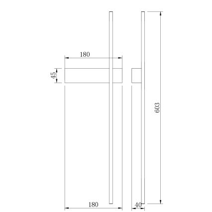 Zuma Line - Aplique de parede LED/8W/230V 3000/4000/6000K 60 cm preto