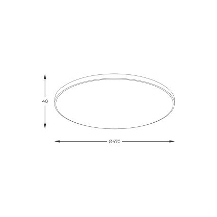 Zuma Line - Luminária de teto LED/44W/230V diâmetro 47 cm dourada